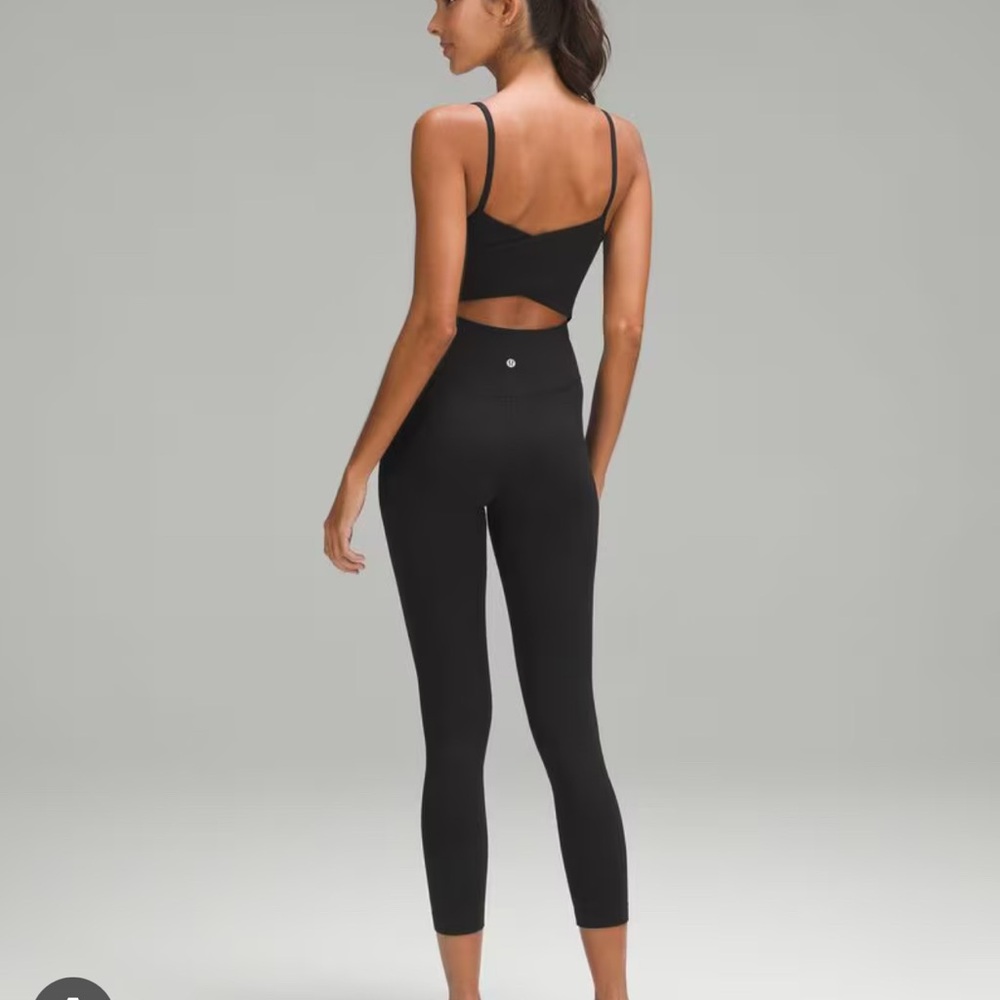 Lululemon Athletica Black Align Cross Back Bodysuit